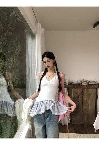 white lace halter