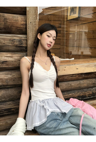 white lace halter