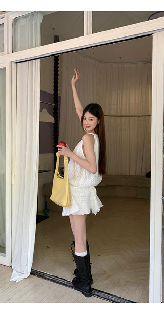 white halter dress