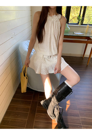 white halter dress