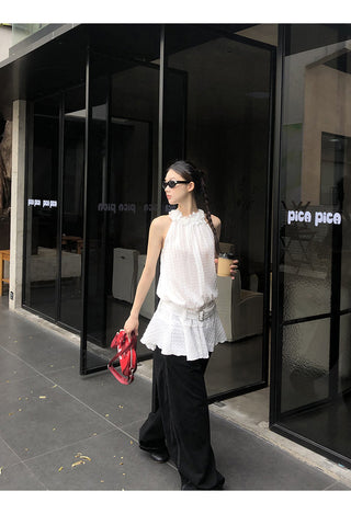 white halter dress