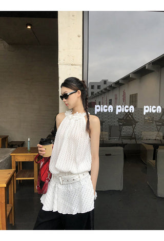 white halter dress