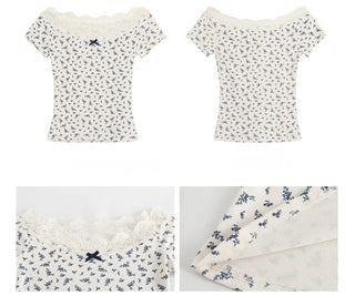 white floral tee