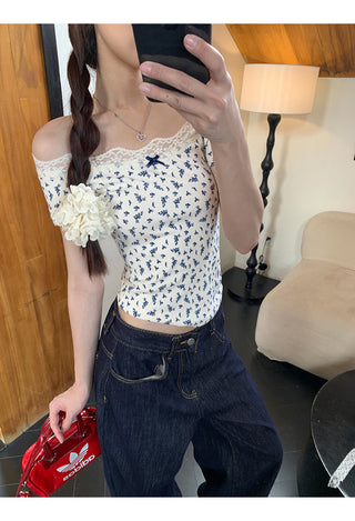 white floral tee