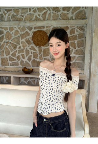 white floral tee