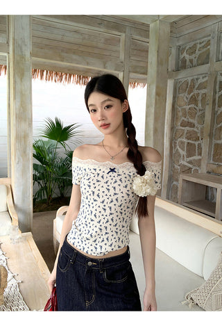white floral tee