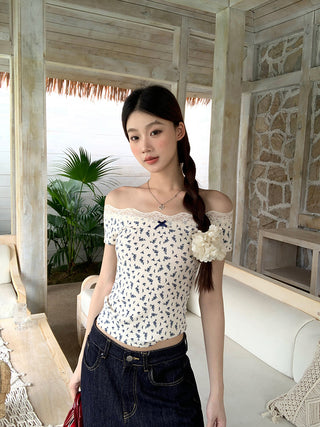 white floral tee