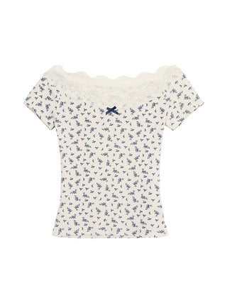 white floral tee