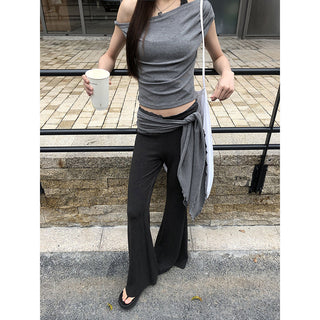 gray slim-fit tee