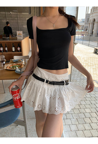 white cotton skirt