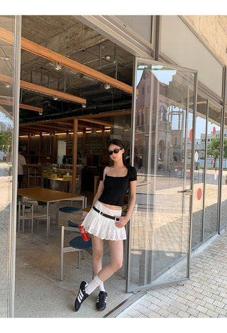 white cotton skirt