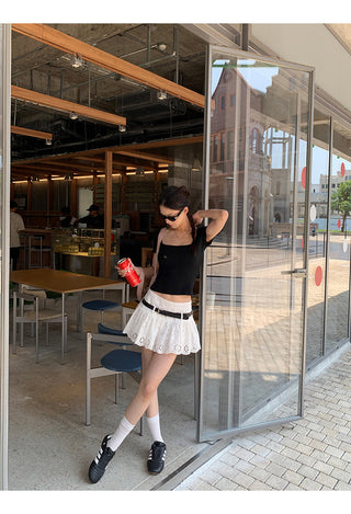 white cotton skirt