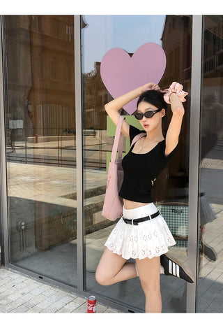 white cotton skirt