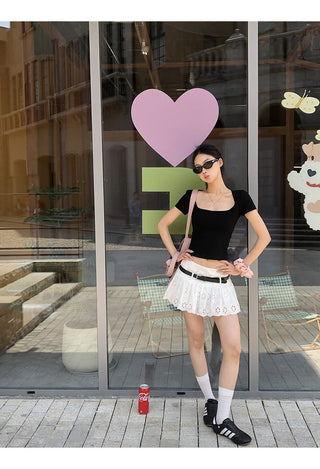 white cotton skirt