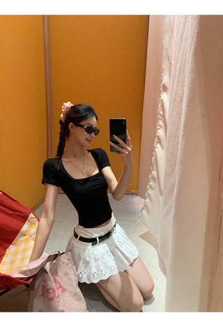 white cotton skirt