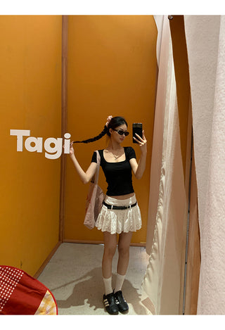 white cotton skirt