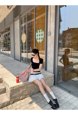 white cotton skirt