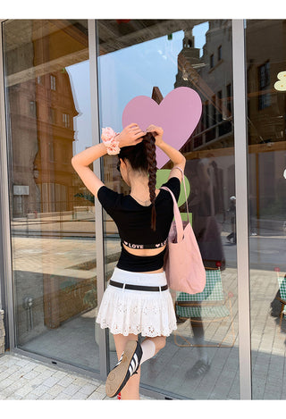 white cotton skirt