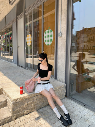 white cotton skirt