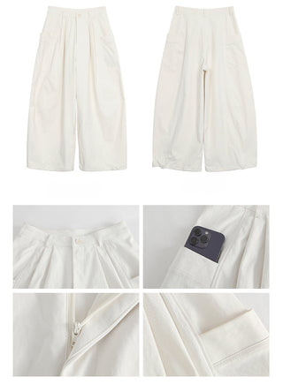 white wide pants