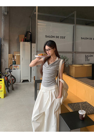 white wide pants