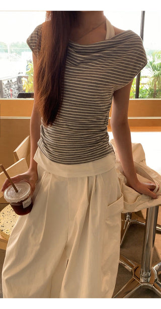 white wide pants
