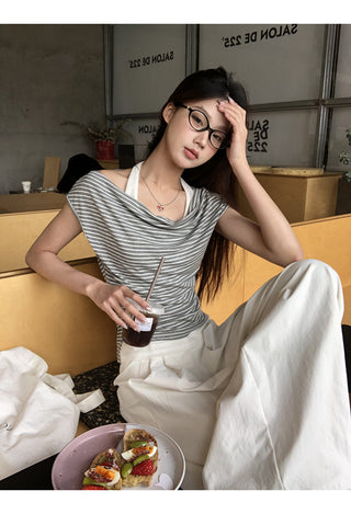 white wide pants