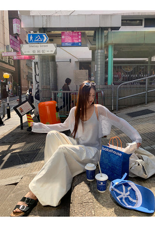white wide pants