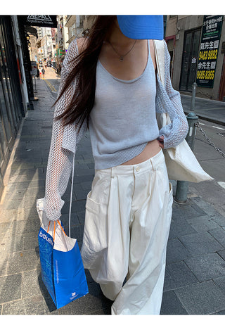 white wide pants