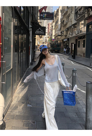 white wide pants