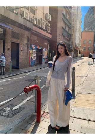 white wide pants