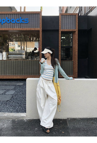 white wide pants