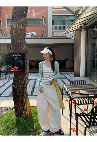white wide pants