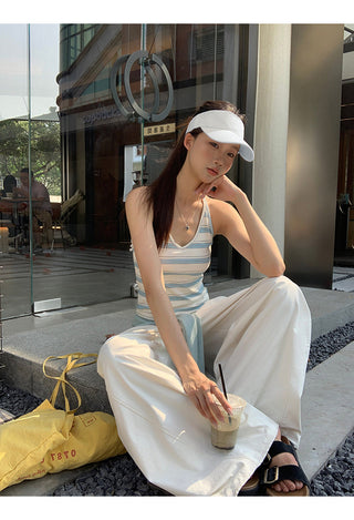 white wide pants