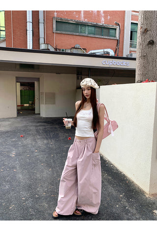 white wide pants