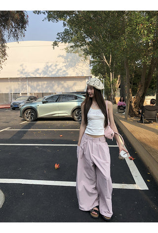 white wide pants