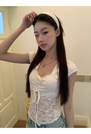 French lace tee