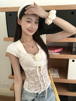 French lace tee