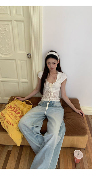 French lace tee
