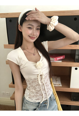 French lace tee