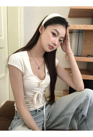French lace tee