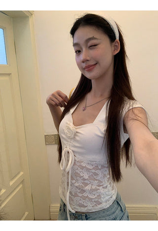 French lace tee