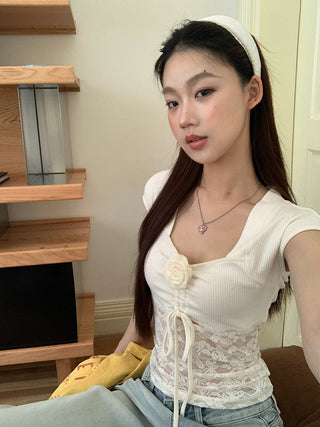 French lace tee