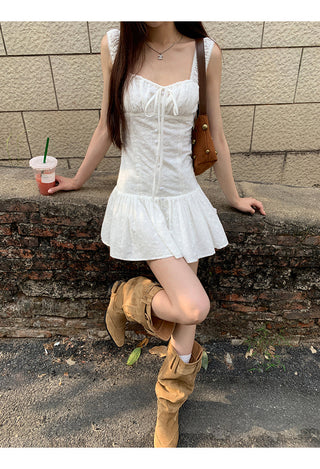 white A-line dress 02