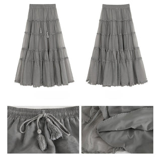 gray gauze dress