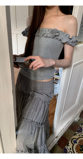 gray gauze dress