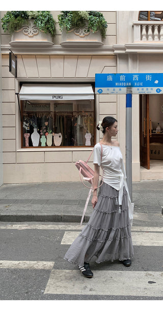 gray gauze dress