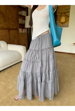 gray gauze dress