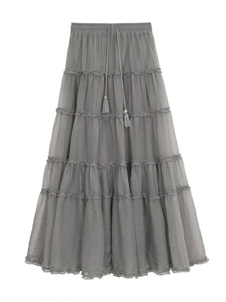 gray gauze dress