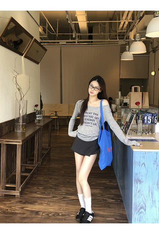 gray idle tee